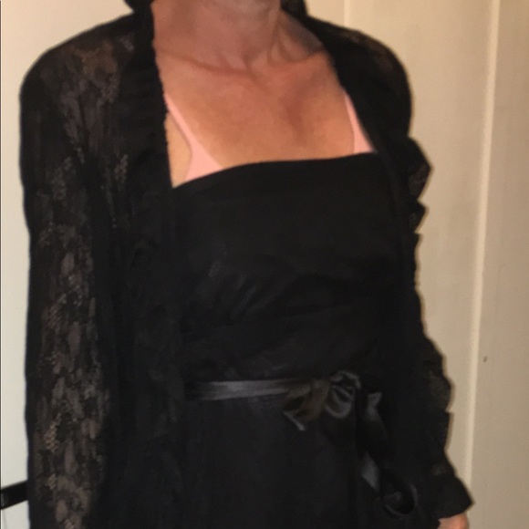 El Corte Ingles black evening dress size 44/ 10 - Picture 5 of 8